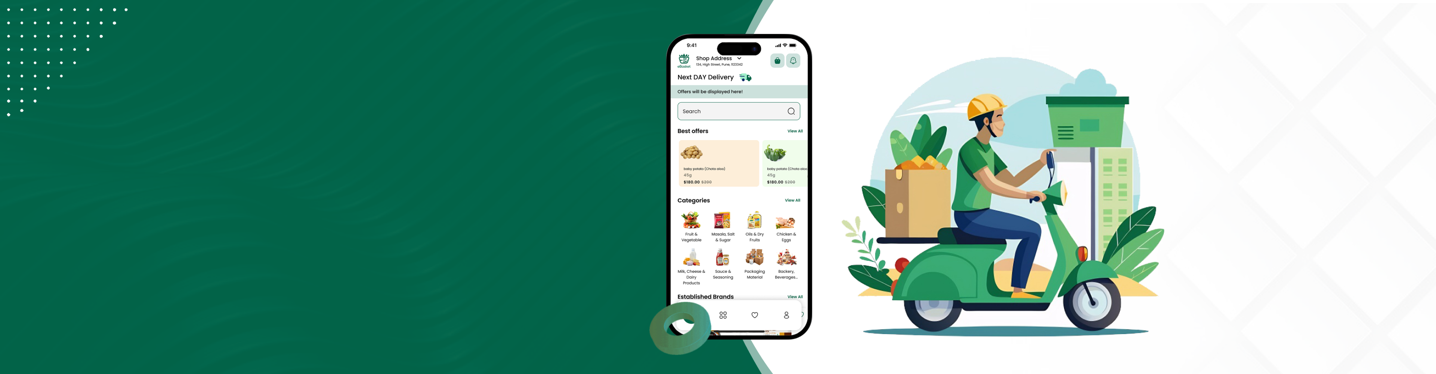 eBasket: All-in-One Food & Grocery Delivery App