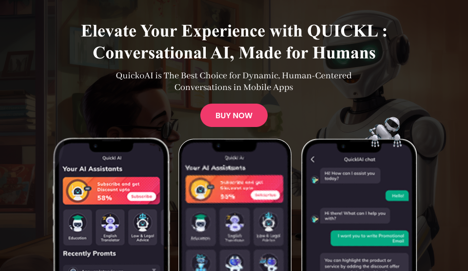 QUICKL: ChatGPT Flutter App with AdMob & Plans