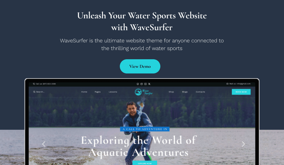 WaveSurfer: Surfing & Water Sports WP Theme