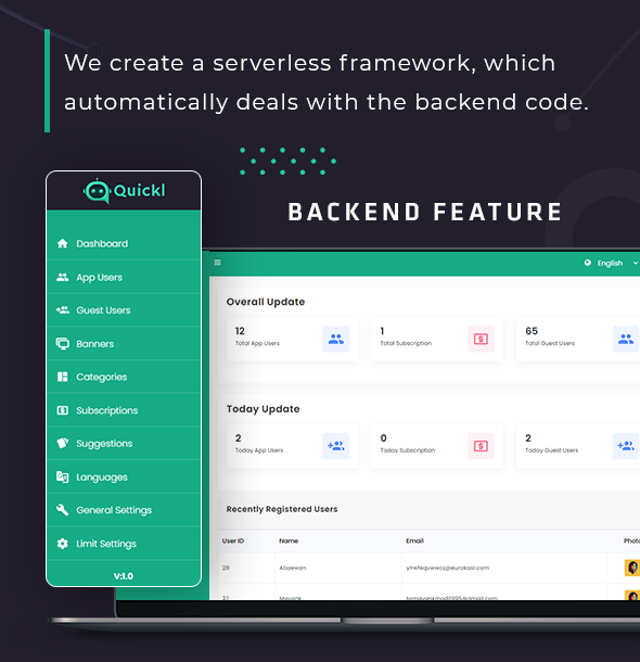 QUICKL - ChatGPT Flutter Full Application With ADMOB | Subscription Plan - 7